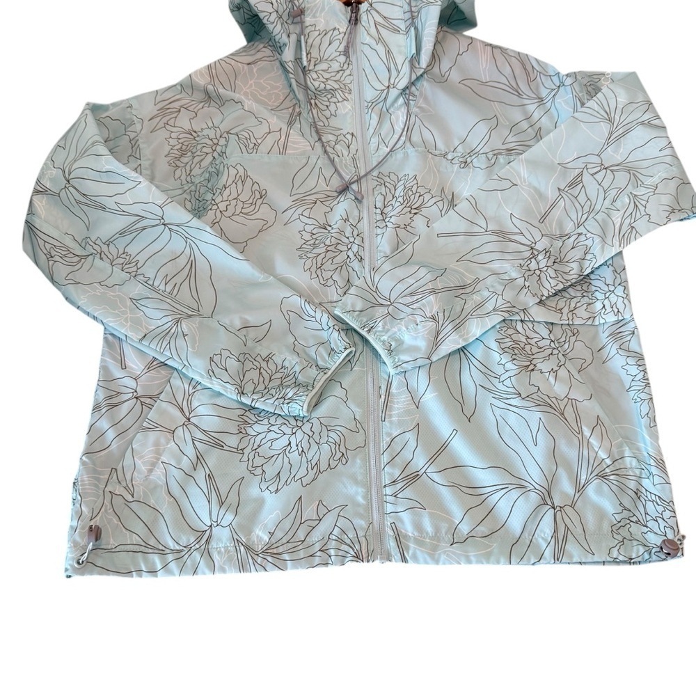 Columbia Size M Womens Blue Full Zip Hooded Alpine Chill Windbreaker - Picture 9 of 11